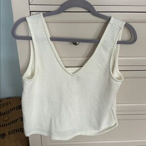 BNWT Madewell Cream Textured V-Neck Top
